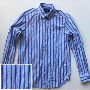 Façonnable Long Sleeve Blue Mens Shirt